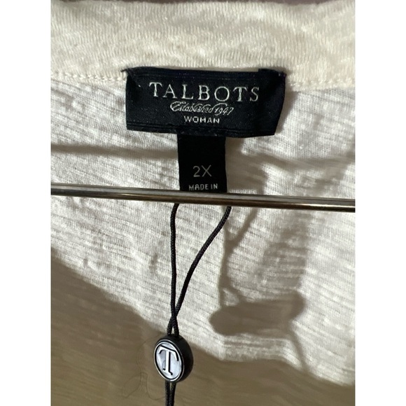 Talbots Cream Tank Top with Asymmetrical Hem nwot - Picture 2 of 3